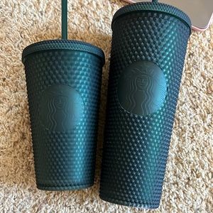 Nwt 2022 Matte Green Studded Tumbler BOTH included